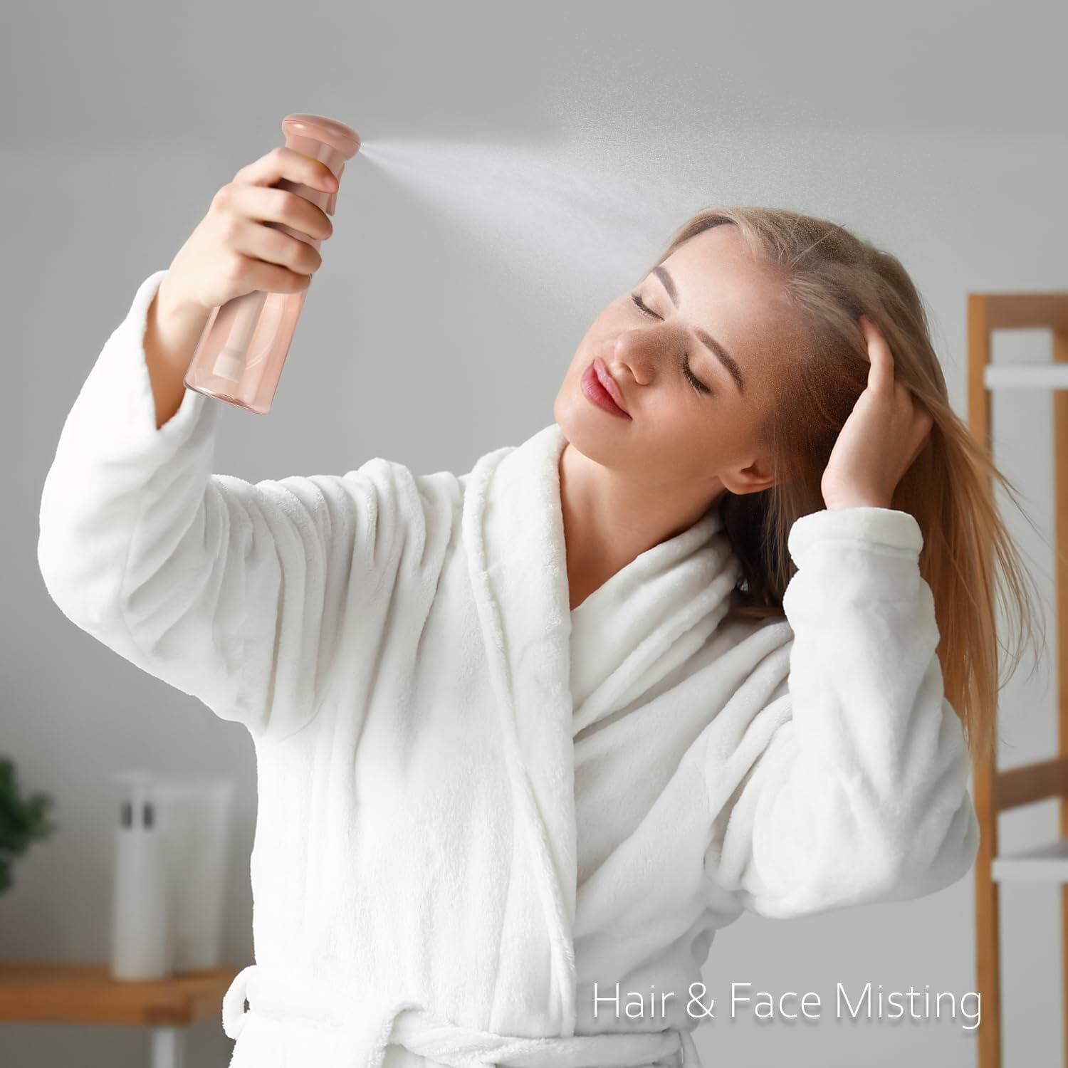 Spray Bottle For Hair, Continuous Mister Empty Spray Bottles, Ultra Fine Mist