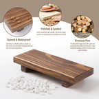 Wood Pedestal Soap Stand, Farmhouse Wood Riser, Soap Dish Holder/Tray Counter