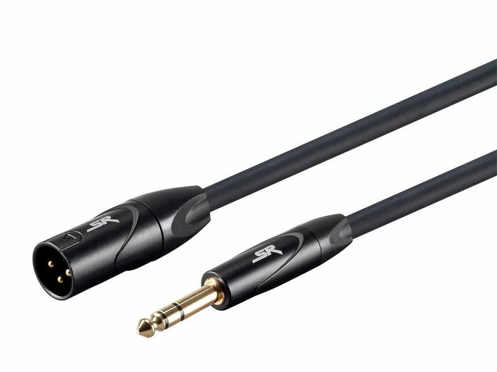 Monoprice XLR Male to 1/4Inch TRS Male Cable - 15 Feet | 16AWG, Gold Plated -