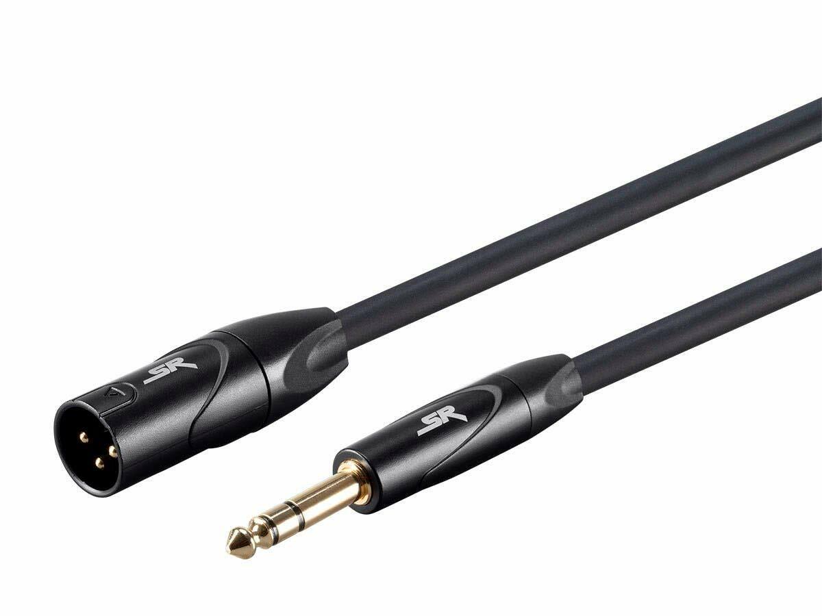 Monoprice XLR Male to 1/4Inch TRS Male Cable - 15 Feet | 16AWG, Gold Plated -
