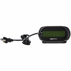 Amazon Basics Small Digital Oval Alarm Clock With LED Display, Nightlight &