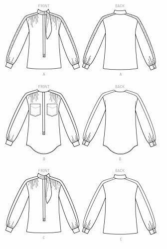 McCall's Women's Loose Fitting Long Sleeve Blouse Sewing Patterns, Sizes 14-22,