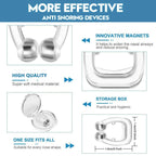 8 Pack Anti Snoring Devices, Silicone Magnetic Stop Snoring Solution,