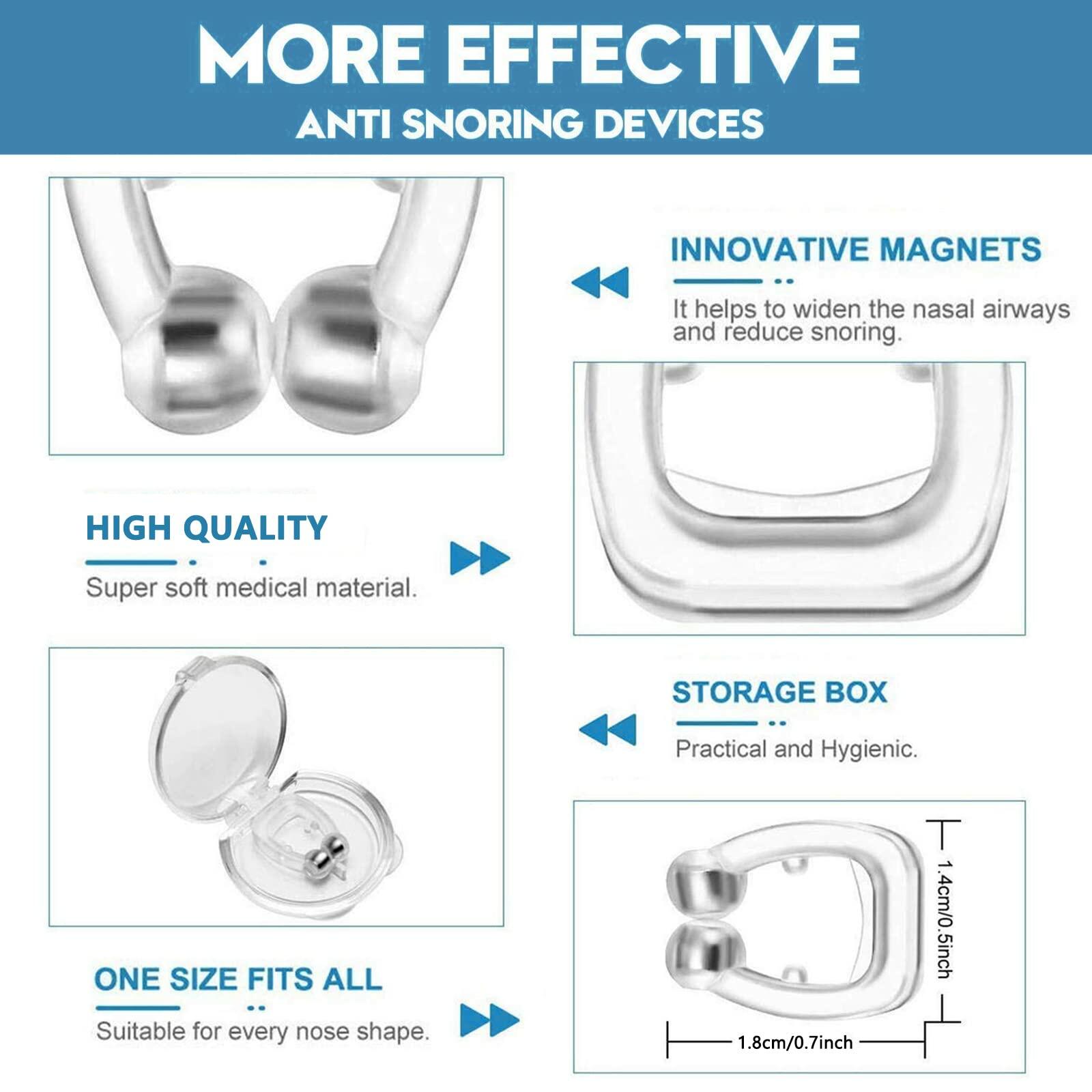 8 Pack Anti Snoring Devices, Silicone Magnetic Stop Snoring Solution,