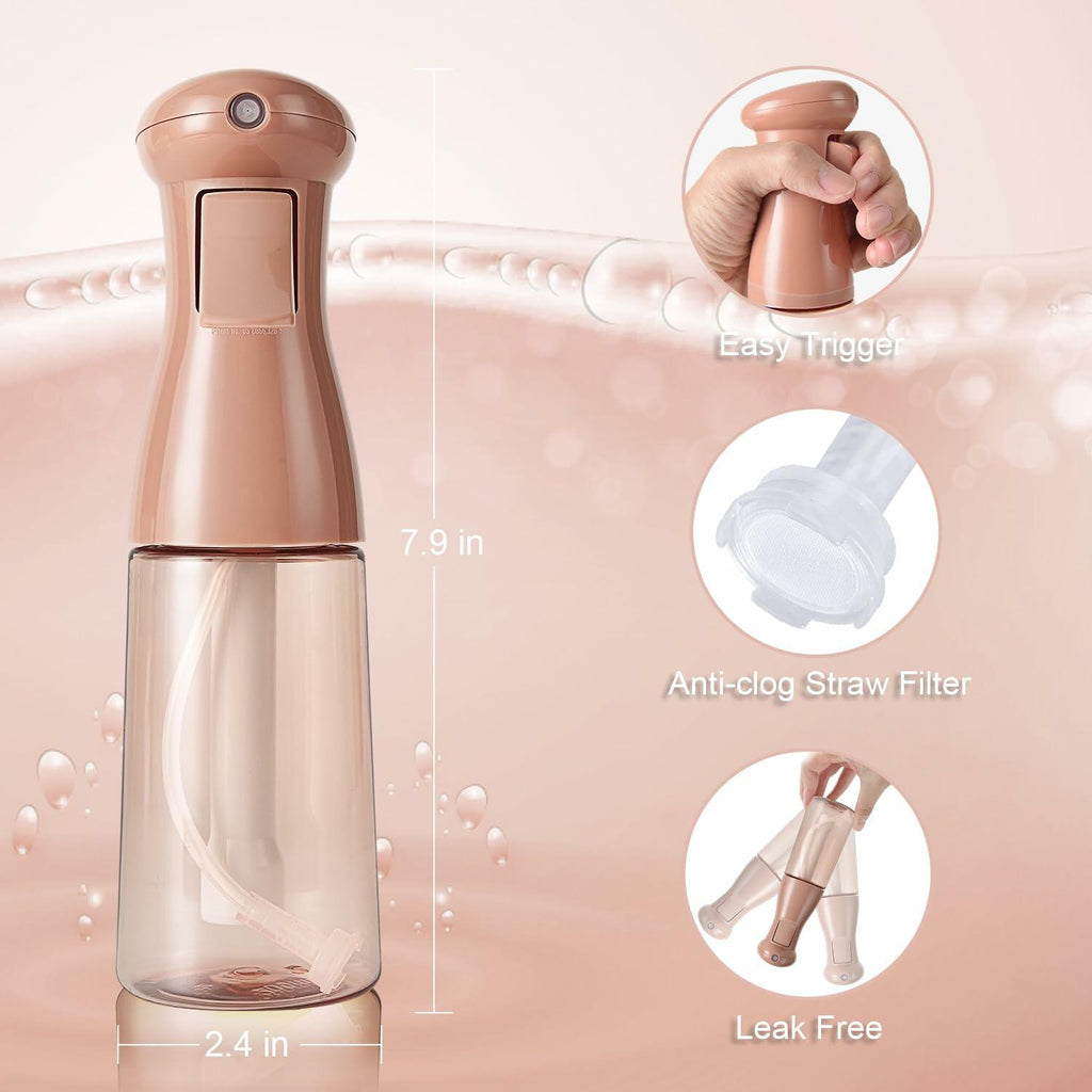 Spray Bottle For Hair, Continuous Mister Empty Spray Bottles, Ultra Fine Mist