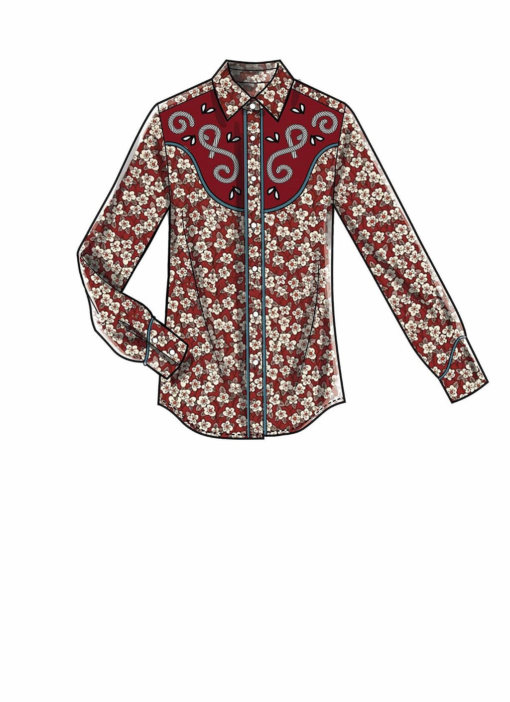 McCall's Patterns McCall's Women and Men's Button-Up Dress Shirt, Sizes S-L