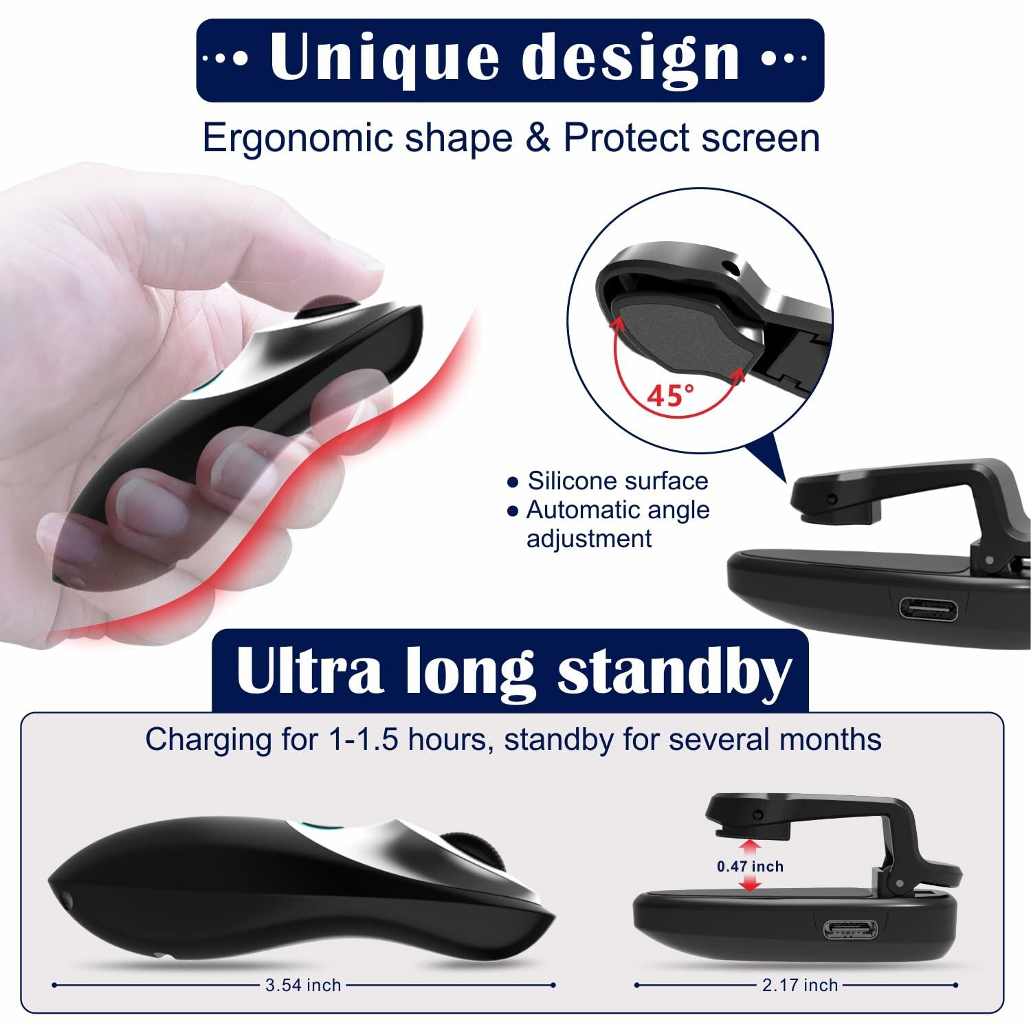 Remote Control Page Turner for Kindle Paperwhite Oasis Kobo eBook Readers,Mute