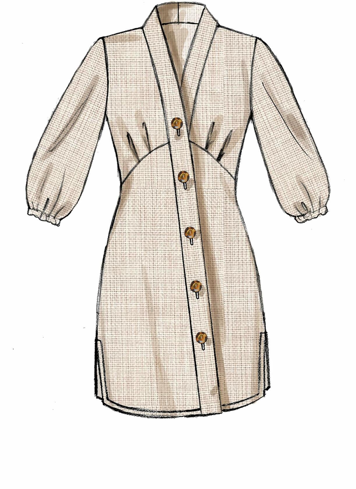 McCall Pattern Women's Fitted Tunic and Dress, Sizes 6-14 Sewing Pattern
