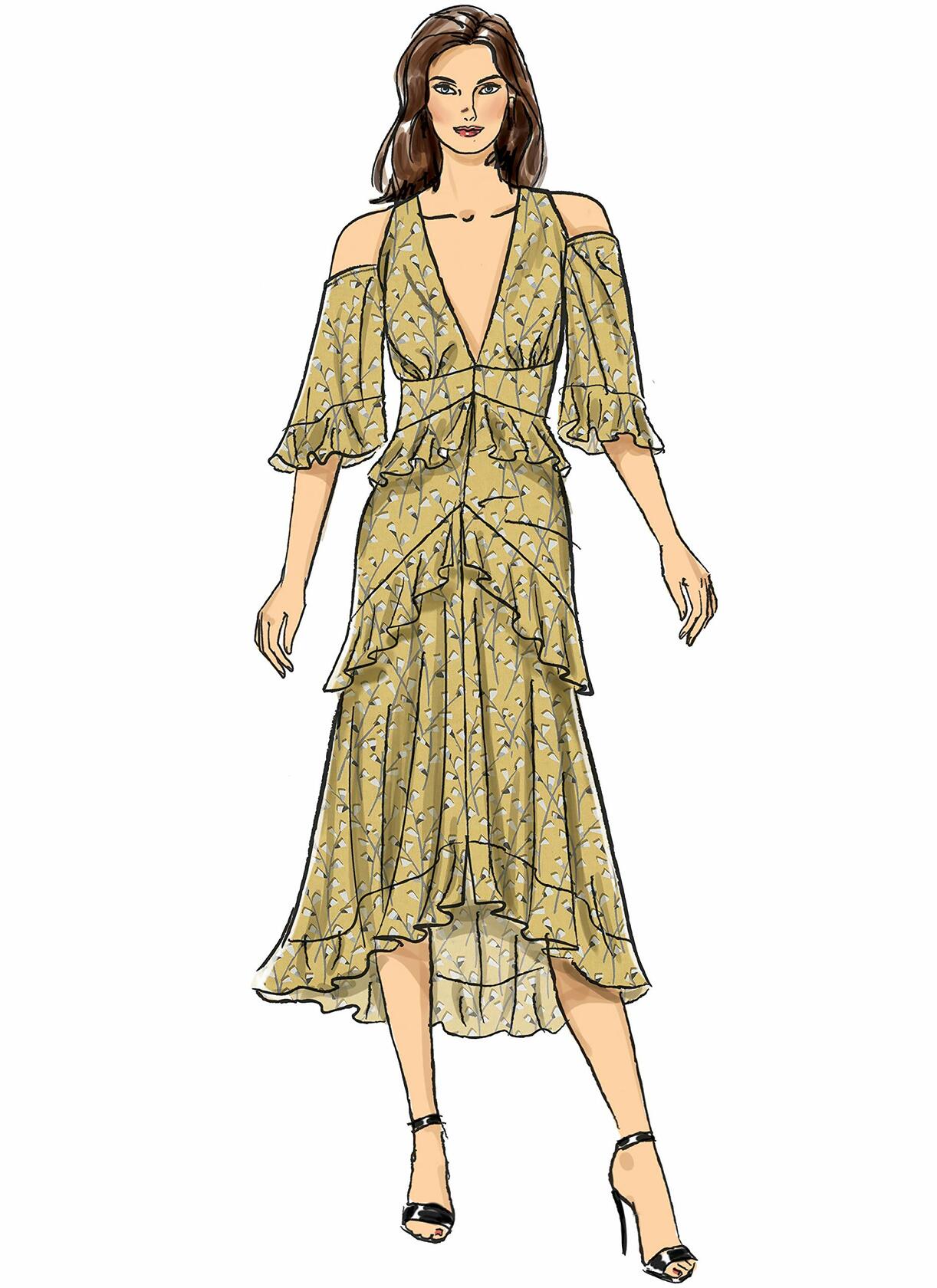 McCall's Patterns McCall's Women's Loose Fitting Pleated Layer Dress by Nicole