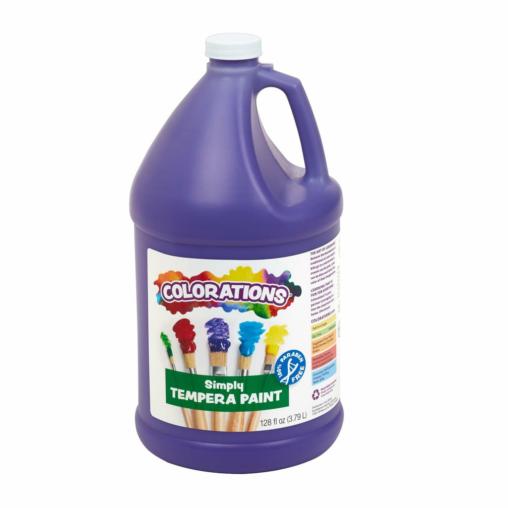 1 Gallon Colorations Paraben-Free Tempera Paint for Kids Vibrant Violet.