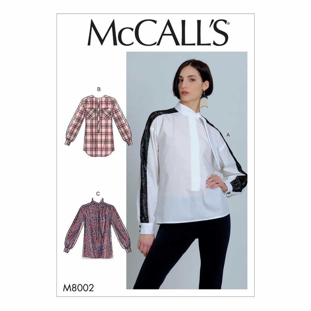 McCall's Women's Loose Fitting Long Sleeve Blouse Sewing Patterns, Sizes 14-22,