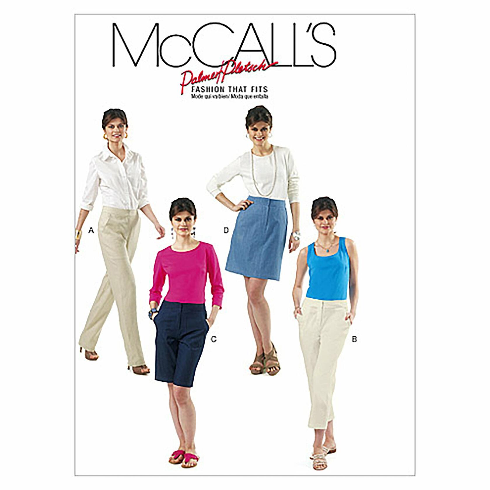 McCall's Patterns M6361 Misses' Skirt, Shorts and Pants in 2 Lengths, Size B5