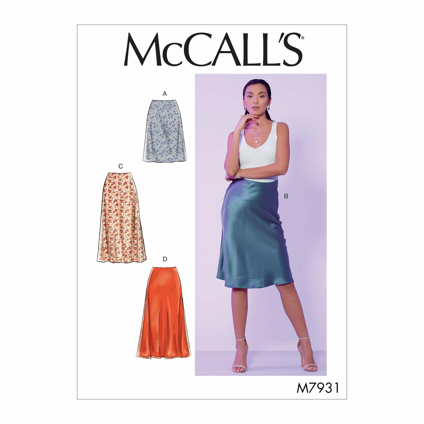 McCall's Patterns McCall's Women's Close Fit Skirt Sewing, Sizes 14-22 Patterns,
