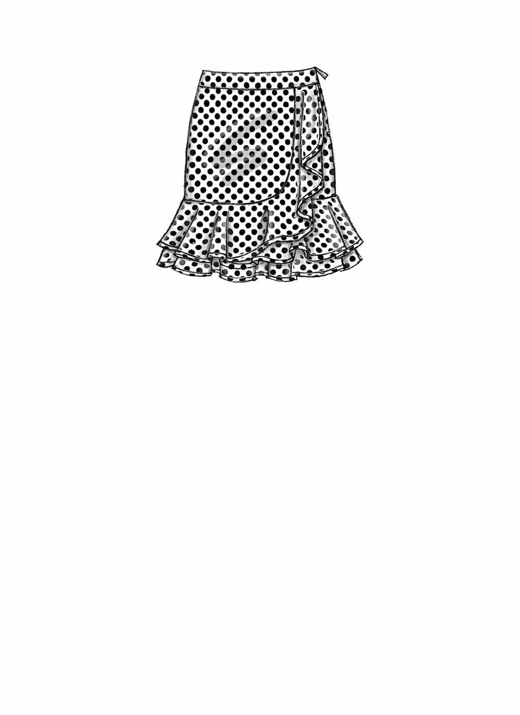 McCall Pattern McCall's Women's Flounce Skirt, Sizes 6-14 Sewing Pattern,