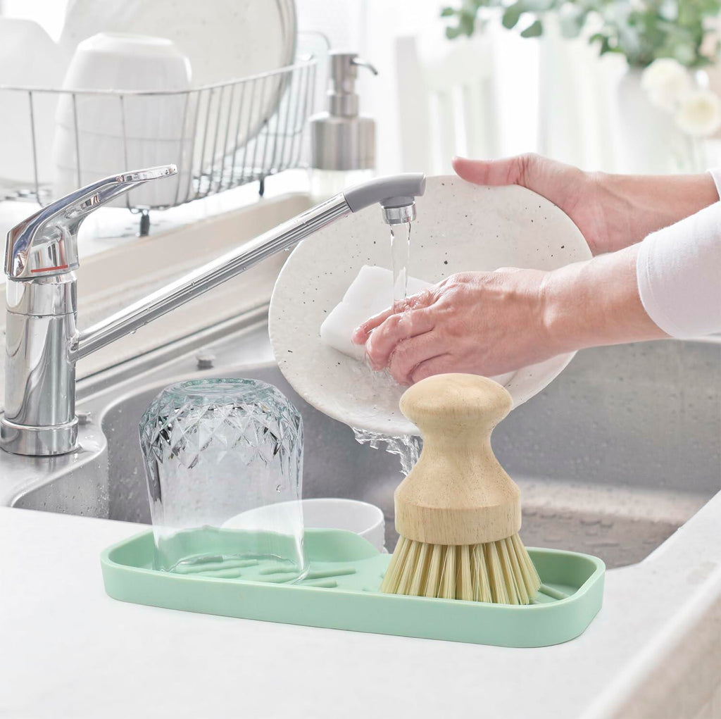 YASMEN Silicone Bathroom Soap Dishes, Sink Sponge Holder for Kitchen, Rubber