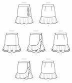 McCall Pattern McCall's Women's Flounce Skirt, Sizes 6-14 Sewing Pattern,