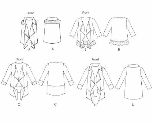 McCall Patterns M6516 Misses' Unlined Vest and Jackets, Size Y (XSM-SML-MED)