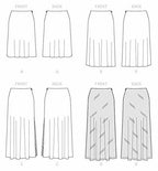 McCall's Patterns McCall's Women's Close Fit Skirt Sewing, Sizes 14-22 Patterns,