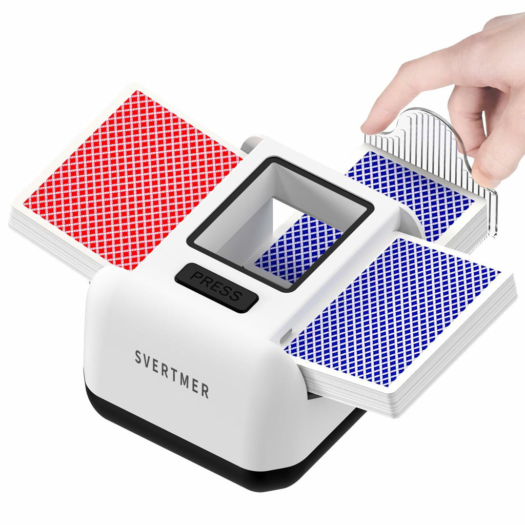 Svertmer Automatic Card Shuffler 1-2 Deck Electric Card Shuffle Machine|Portable