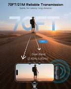 2 Pack ZOPPLM Wireless Mini Microphone for iPhone -  Lavalier Bluetooth