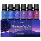 OPEN BOX - ASAKUKI Essential Oils for Diffuser – 6 Mood Essential Oil Blends