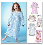 McCall's Patterns M7221 Children's/Girls' Robe, Gowns, Top and Pants Sewing
