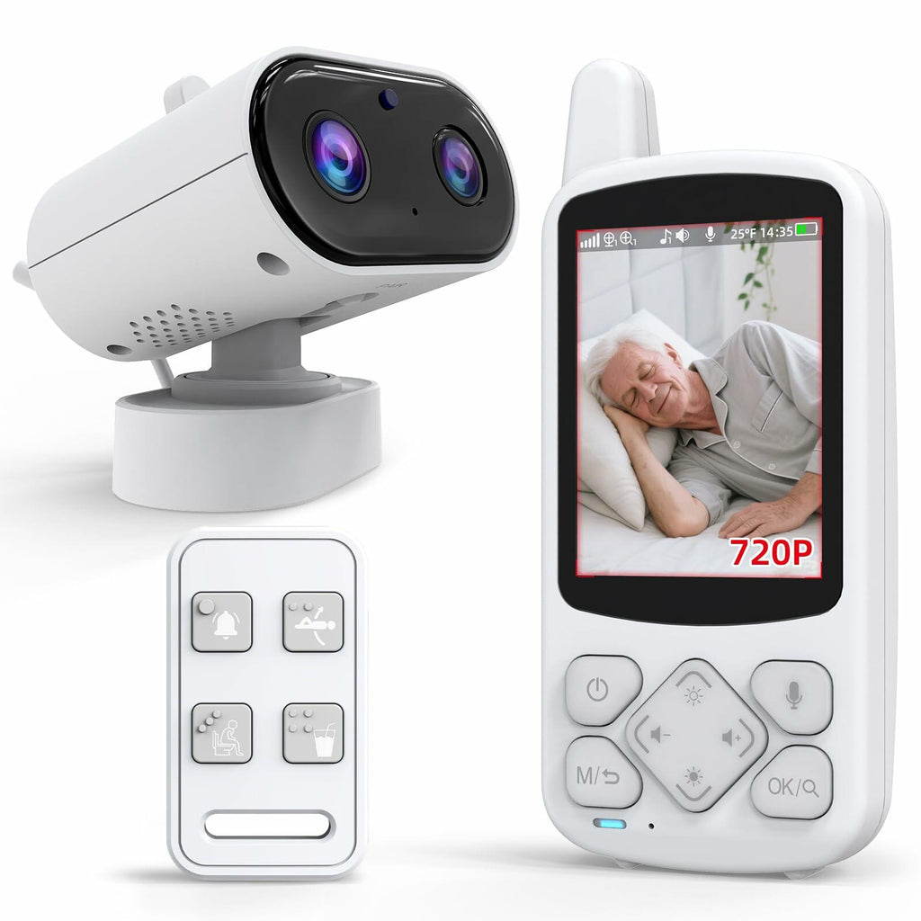 CallToU Elderly Monitor with Camera and Audio, 2-Way Talk Baby Monitors for