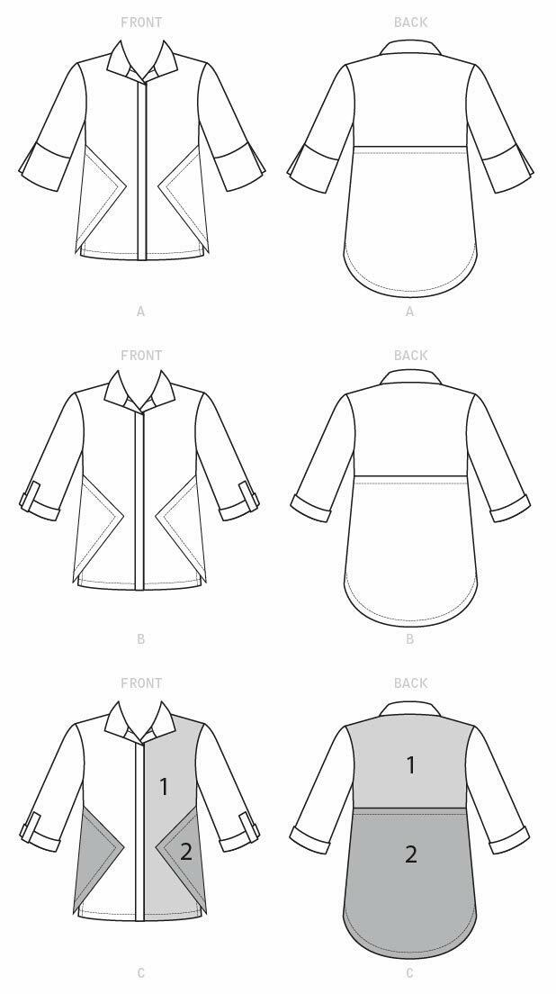 McCall Pattern McCall's Women's Collared Shirt Palmer/Pletsch, Sizes 16-24