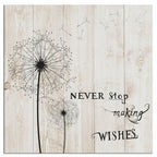 Abstract Flower Canvas Wall Poster Decor Black Dandelion with Never Stosp Making