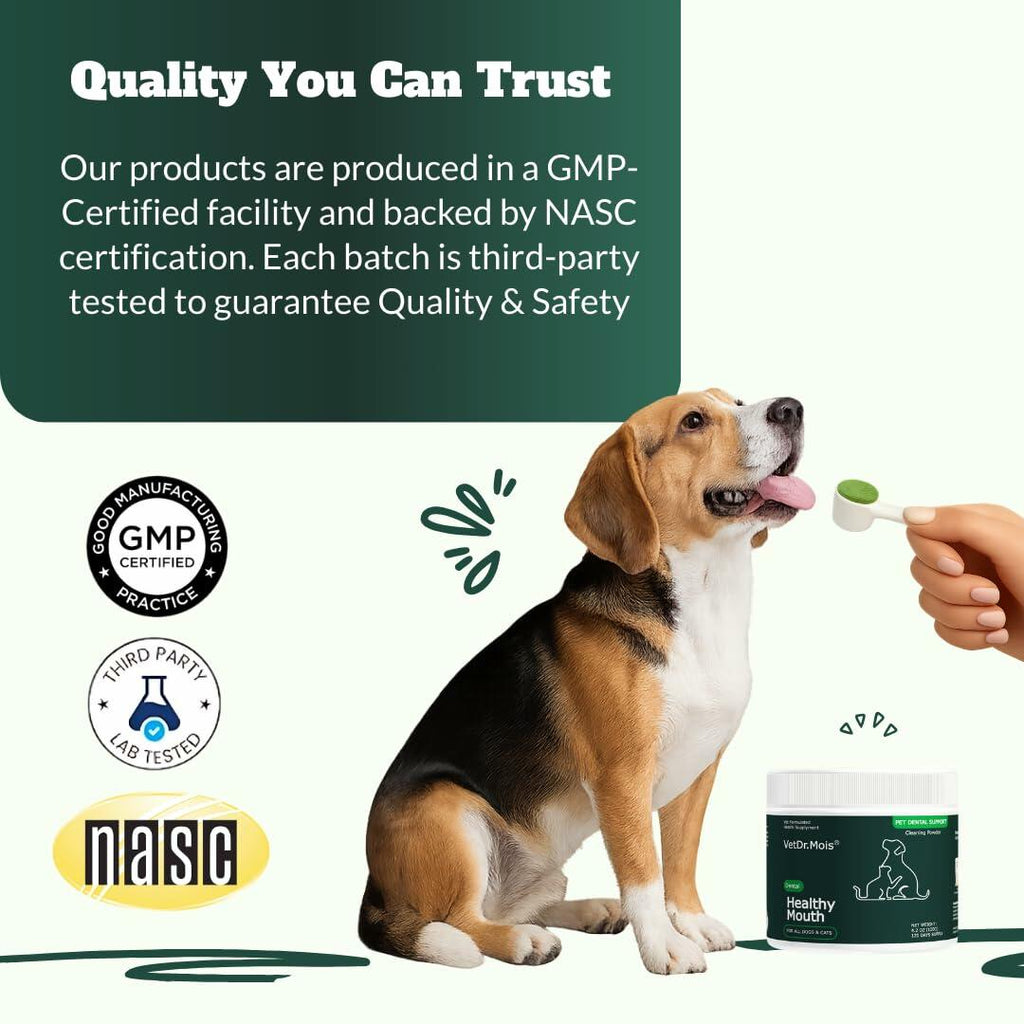 Dog Teeth Cleaning Powder, Dog Dental Powder and Cats Breath Freshener, Plaque