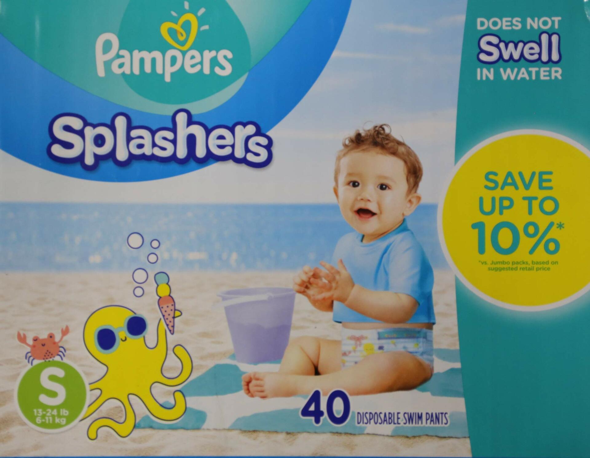 34 Count Swim Diapers Size 5 ( 31 Pound) - Pampers Splashers Disposable Swim