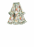 McCall's Sewing Pattern M8150 Misses' Tiered Skirts, Size F5 (16-18-20-22-24)