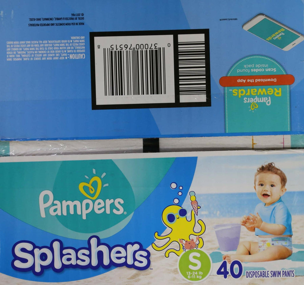 34 Count Swim Diapers Size 5 ( 31 Pound) - Pampers Splashers Disposable Swim