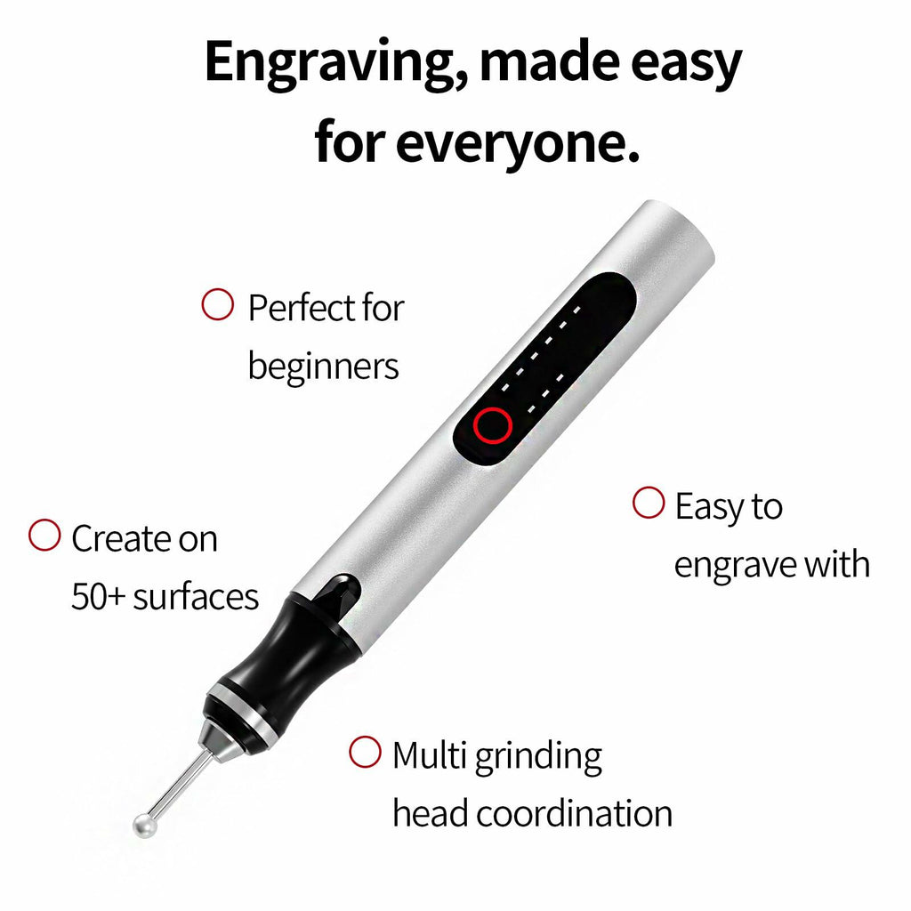 Wireless Engraving Pen Kit - Precision Tool for Artists & DIY | Engrave Jade,