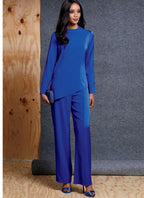 Vogue V1607A5 Easy Women's Asymmetrical Shirt, Skirt, and Fitted Pants Sewing