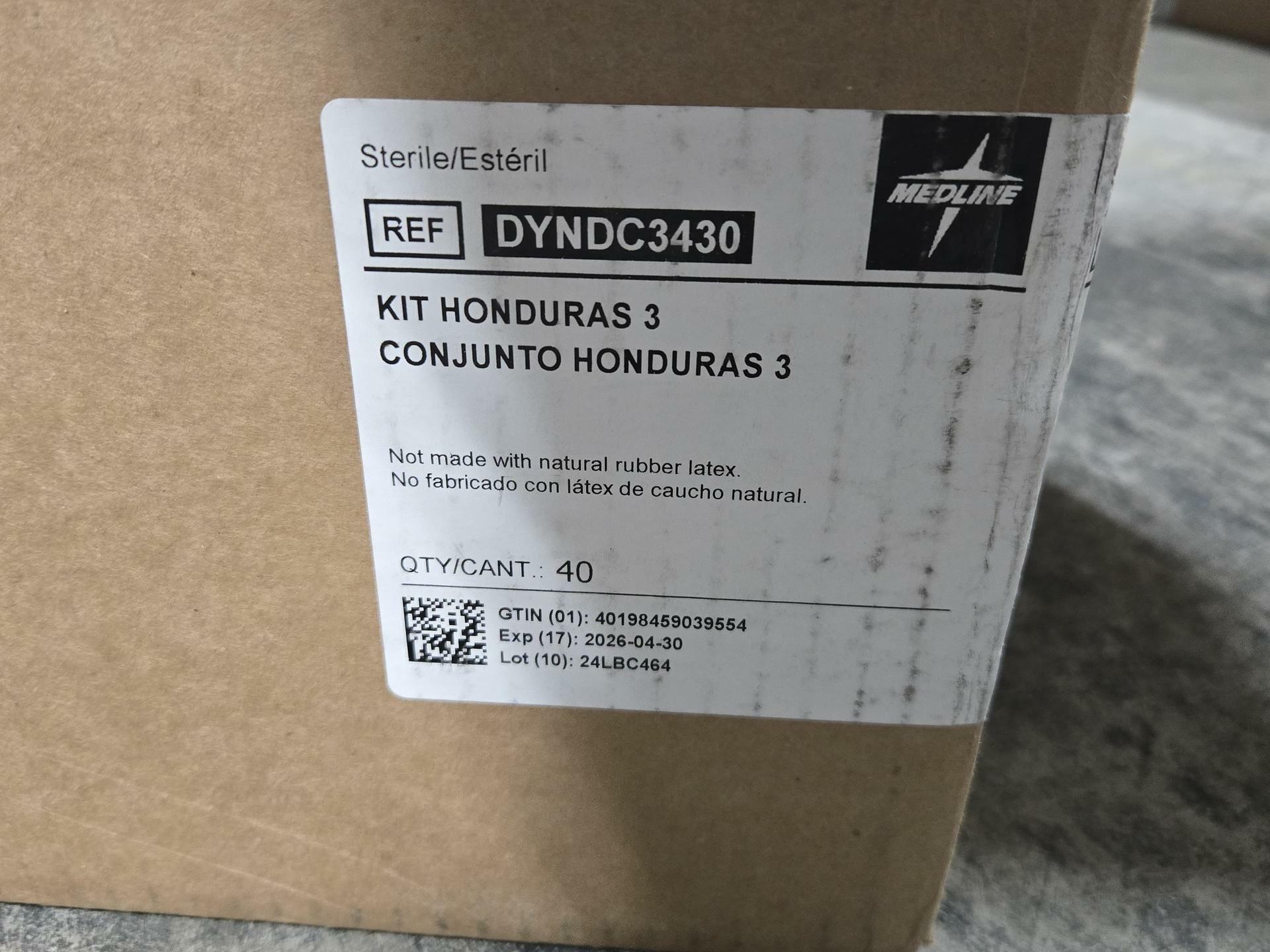 40 Ct Medline Sterile Kit Honduras 3 (CSR Wrap, Dressing, Antiseptic Applicator,