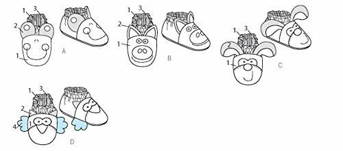 KWIK-SEW PATTERNS K0170 Babies Booties