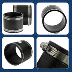pack of 2 Supply Giant Flexible Pvc Coupling with Stainless Steel Clamps 8 inch