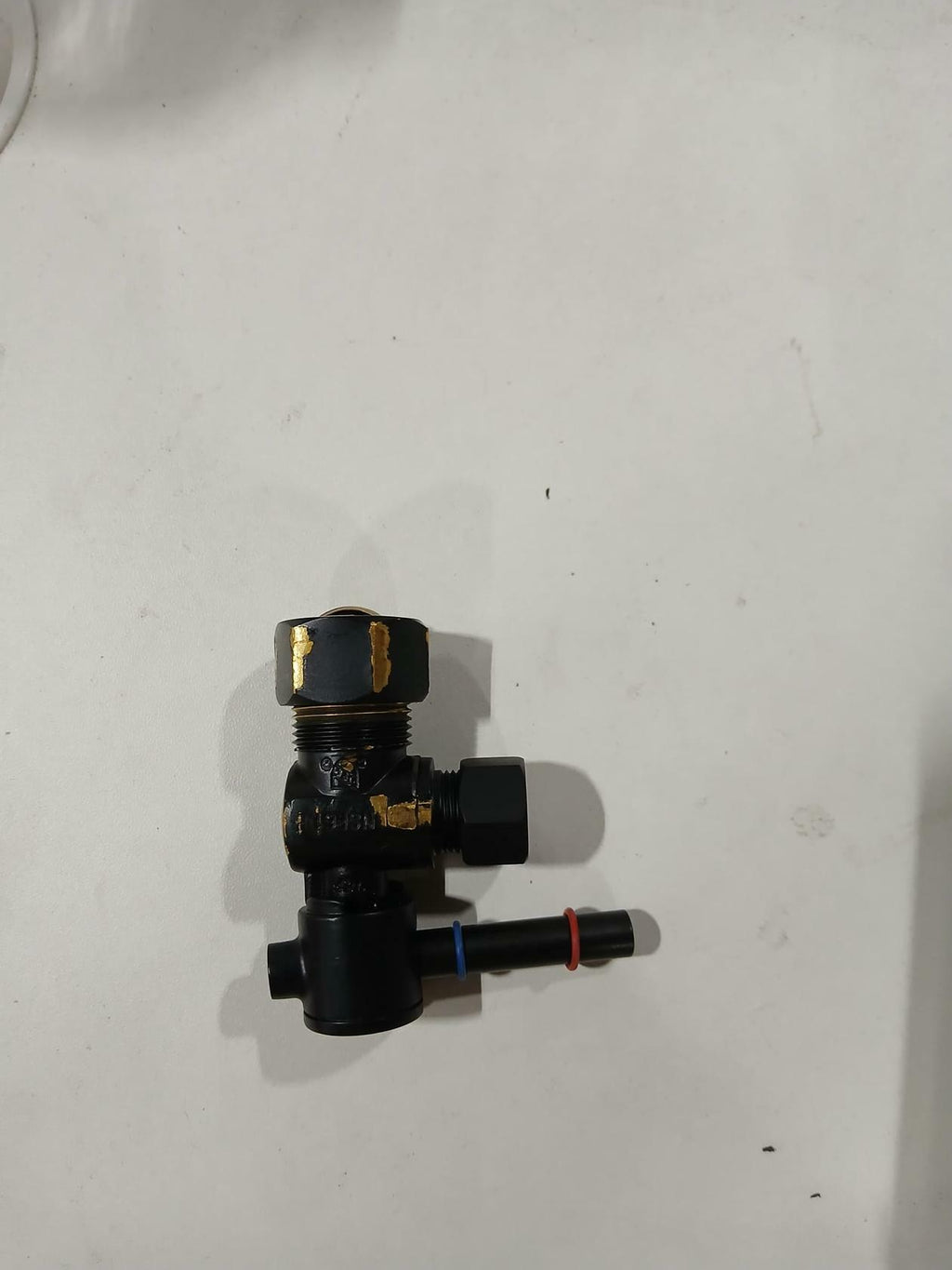 Westbrass R105BL-62 1/4-Turn Lever Handle Angle Stop Shut Off Valve, 5/8" OD x