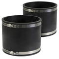 pack of 2 Supply Giant Flexible Pvc Coupling with Stainless Steel Clamps 8 inch