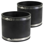 pack of 2 Supply Giant Flexible Pvc Coupling with Stainless Steel Clamps 8 inch