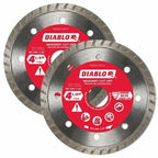 2-Pack 4-1/2 in. Turbo Rim Masonry Diamond Cut Off Blade Value Pack