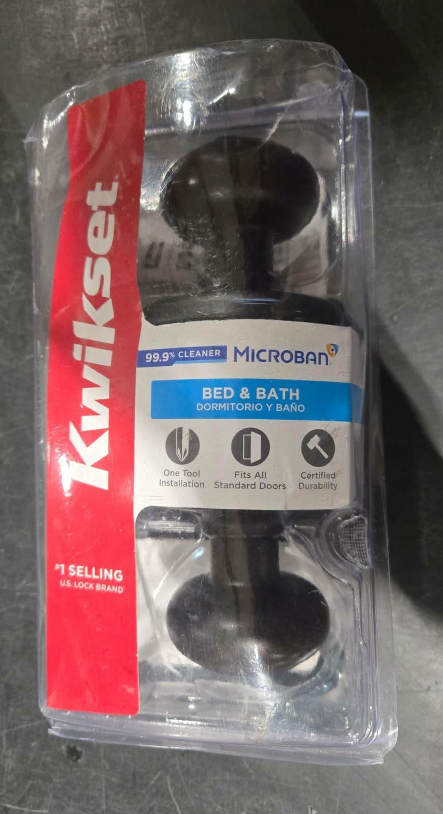 Kwikset Microban Bed & Bath Door Knob