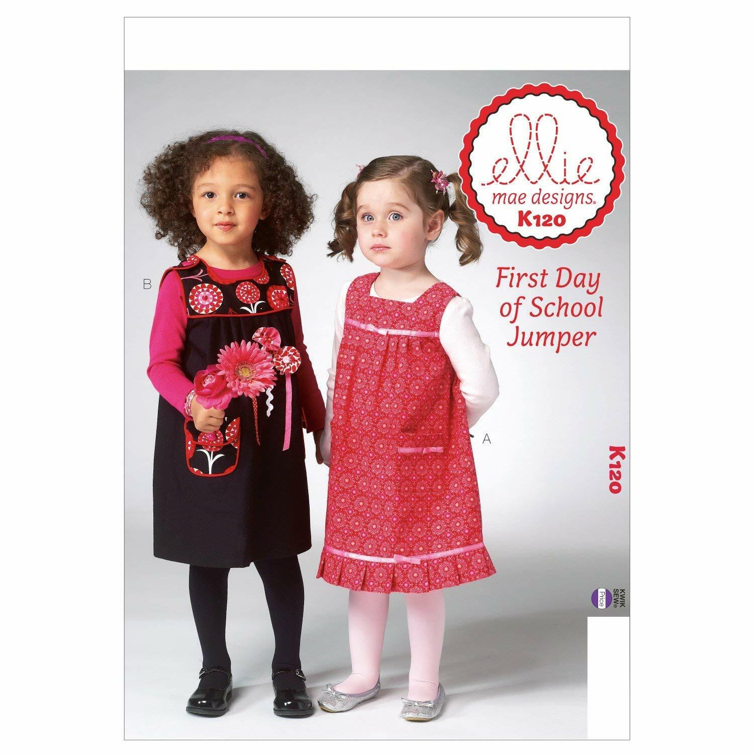 KWIK-SEW PATTERNS K0120 Toddlers Jumper Sewing Template