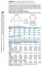 Kwik Sew K3832 Dropped Waist Shirt Dresses Sewing Pattern, Size XS-S-M-L-XL