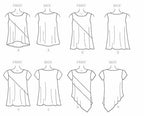 McCall's Patterns M7323 Misses' Asymmetrical Seam-Detail Tops, Y