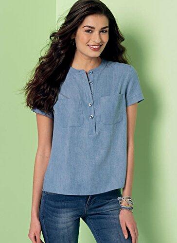 McCall's Patterns M7360 Misses' Henley Tops, Size A5 (6-8-10-12-14)