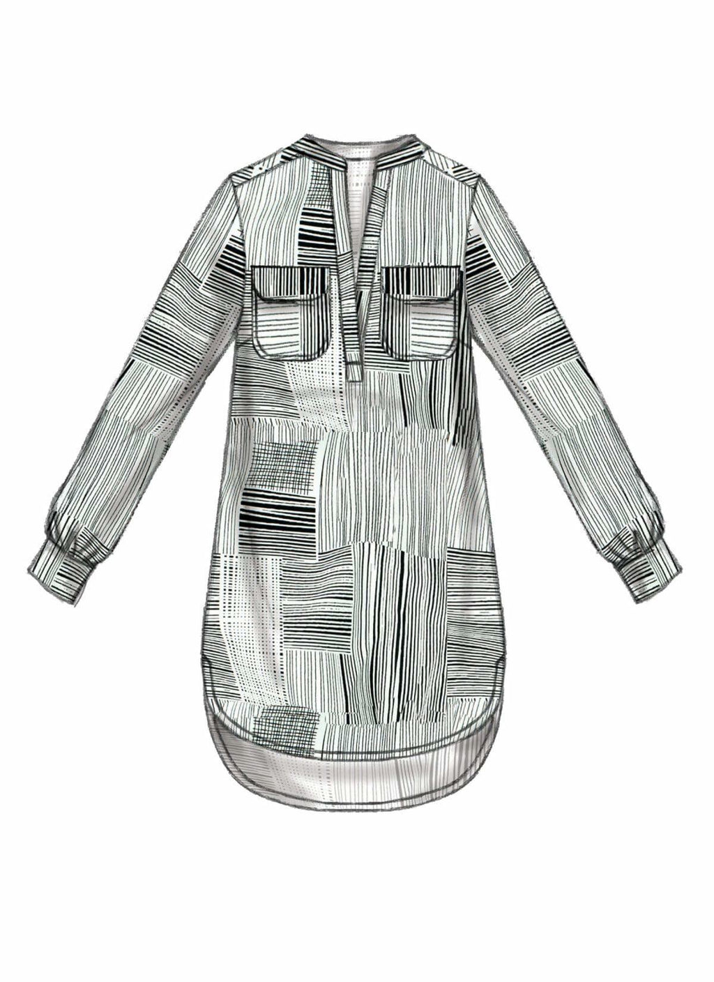 McCall's Patterns M7360 Misses' Henley Tops, Size A5 (6-8-10-12-14)