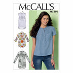 McCall's Patterns M7360 Misses' Henley Tops, Size A5 (6-8-10-12-14)