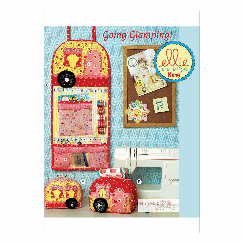 KWIK-SEW PATTERNS K0219 Vintage Trailer Pin Cushion, Storage Box & Organizer,